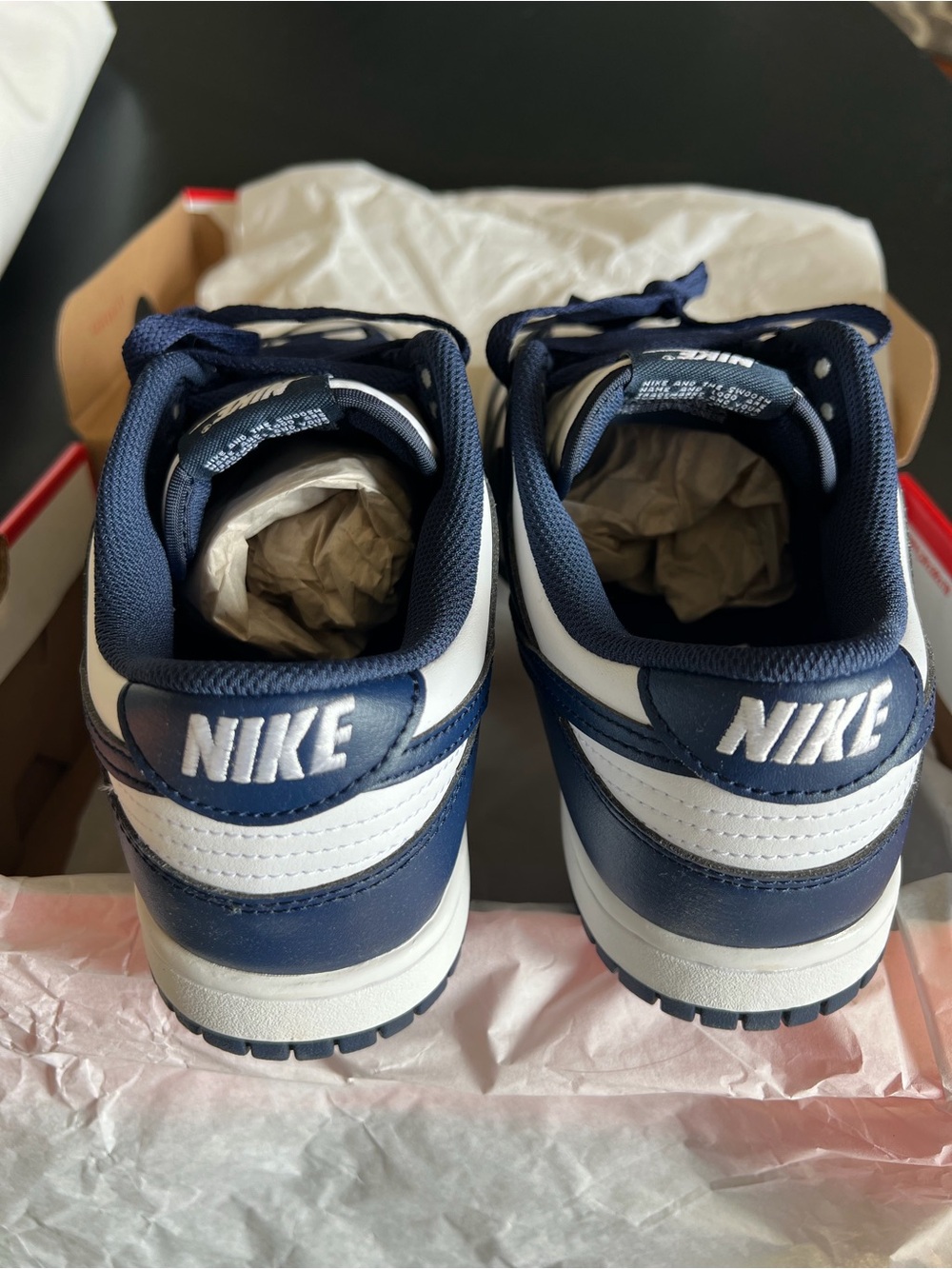 Nike Navy and White Low-Top Sneakers - Classic Two-Tone